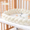 WLXFF Bettschlange Geflochten, Baby Nestchen Bettrolle Stillkissen, Babybett Kantenschutz Bettumrandung Knotenkissen, Baumwolle Bequem Bettschlange Baby, Bettschlange, Nestchenschlange,G,100 cm