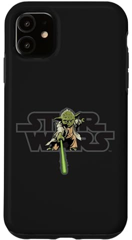 Star Wars Logo Jedi Master Yoda Lightsaber Hülle für iPhone 11