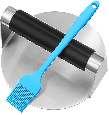 TOPBATHY Presse à Hamburger Ronde Steak Haché Acier Inoxydable avec Poignée Confortable pour Cuisson Uniforme
