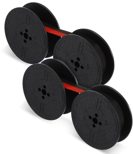 BOHUIZ 2 Stück Farbband Schreibmaschine, Doppelpack Schreibmaschinenband Nylon Typewriter Farbband Kompatibel Modellen DIN 2103 32755(Rot und Schwarz)