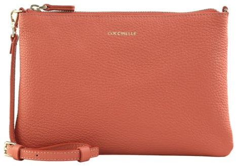 Coccinelle Leder Umhängetasche Best Crossbody Bag Pink Clay koralle