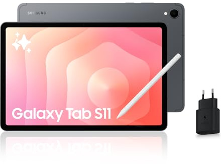 Samsung Galaxy Tab S11 11'' WiFi 128 Go, Tablette Android avec Galaxy AI, Dex, Gris, S Pen et Chargeur Secteur Rapide 25W Inclus, Version FR