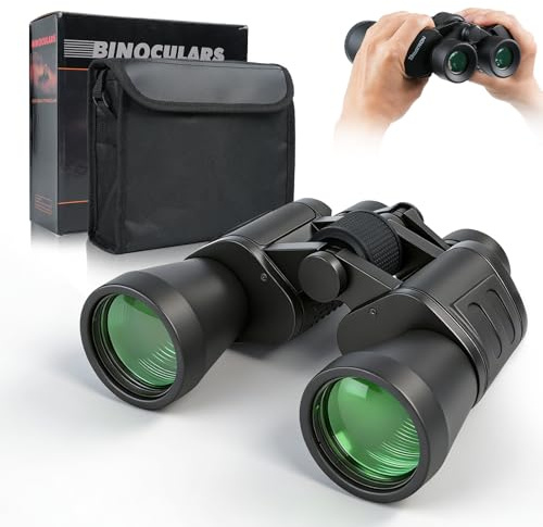 BOSTRON 10x50 Fernglas für Erwachsene für Vogelbeobachtung | Professionelles HD-Fernglas mit Tasche und Gurt,Feldstecher, für Brillenträger, Reisen, Wildtierbeobachtung，Vogelbeobachtung