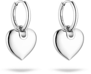 s.Oliver Damen Schmuck – Chunky Herz Halskette, Armband und Creolen aus Edelstahl in verschiedenen Farben – Stylisch, Alltagstauglich & Zeitlos modern