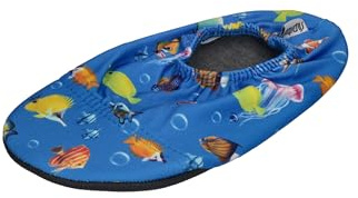 Slipstop Kinder Hausschuhe Badeschuhe Nemo Fische blau, Größe:24/26 EU