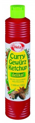 Ketchup curry suave Hela 800 ml