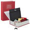 Relaxdays Faux livre coffre fort grand livre fermable à clé caisse à monnaie HxlxP: 27 x 20 x 6,5 cm, rouge