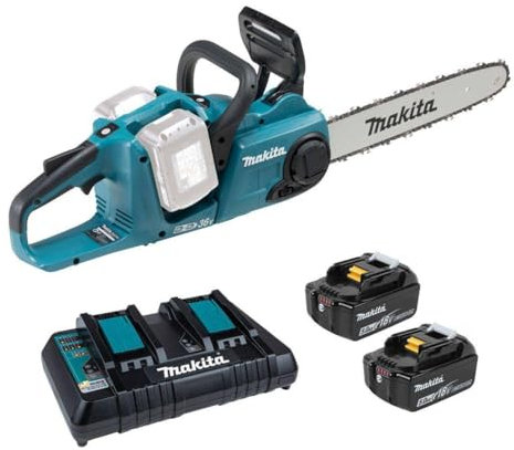 Makita DUC353 Twin 18v / 36v LXT Cordless 35cm Chainsaw DUC353 2 x 5.0ah 350mm