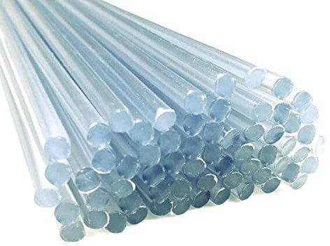 Plastique baguettes de soudure PVC-U Rigide Transparent 3mm Ronde 25 Barres