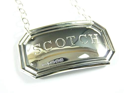 Broadway Silversmiths NEW Sterling Silver DECANTER/Wine Label - SCOTCH - Boxed
