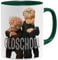 OM3® - Oldschool - Tasse | Keramik Becher | 11oz 325ml | Beidseitig Bedruckt | Grün