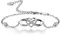 Bo&Pao Infinity Armband Damen 925 Sterling Silber mit Unendlichkeitszeichen und Herz Zirkonia