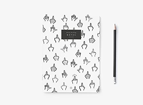 Notizheft - F*&K YOU - DIN A5 - typealive - blanko Notizheft als Geschenk zum Geburtstag oder Weihnachten