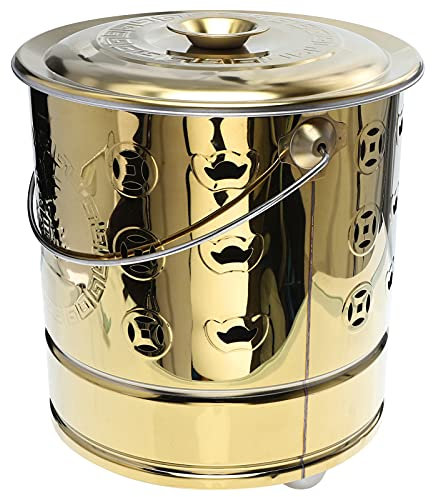 Angoily 1stück Papierverbrenner Edelstahl-Werkzeug Für Haus Und Garten Kleiner Opfer-behälter Für Rituelle Verbrennung Für Tempel Und Zeremonien Bringt Glück Und Wohlstand