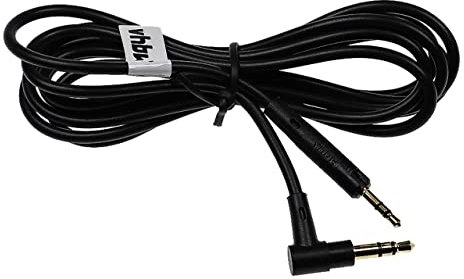 vhbw Audio AUX Kabel kompatibel mit JBL S700 Kopfhörer - Audiokabel 3,5 mm Klinkenstecker, Schwarz