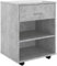vidaXL Rollschrank mit Schublade Fächern Rollcontainer Büroschrank Aktenschrank Bürocontainer Schrank Büro Druckerschrank Betongrau 46x36x59cm Holzwerkstoff