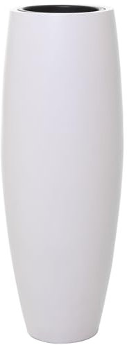 VIVANNO Pflanzkübel Bodenvase Fiberglas Magnum Weiß Matt - 80x23