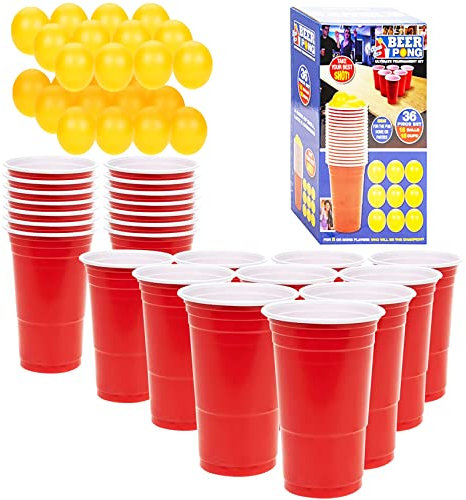 Skynet Lot de 36 jeux de bière-pong pour enterrement de vie de jeune fille ou de garçon