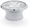 REI 68463 Blister con 4 POMOS REDONDOS para MUEBLE FABRICADO EN Cristal ACABADO Cromo Brillo-Transparente MOD.943 Ø27mm, Multicolore