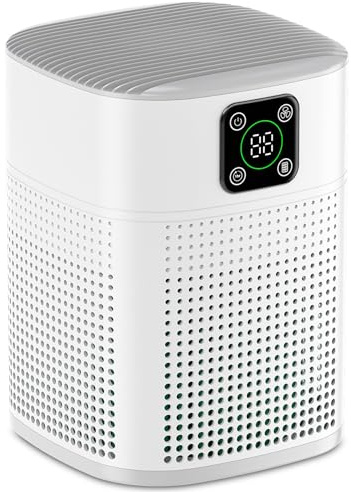 Honeyuan Air Purifiers for Bedroom,H13 HEPA Filter Up to 1095 Ft², White