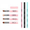 Lot de 3 pinceaux de maquillage 4 en 1 rétractables pour fard à paupières, pinceau à sourcils