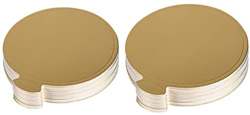 BESTonZON 50 Pezzi Vassoio Di Carta Per Torte Taglieri Per Torte Di Compleanno Basi Per Torte Usa e Getta Base Rotonda Per Caramelle Piatto Torta Mini Taglieri Per Torte Monouso Tabellone
