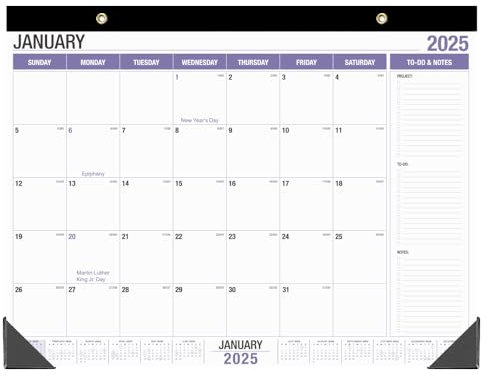Großer Tischkalender 2023–2024, läuft von Juli 2023 bis Juni 2024, 55,9 x 43,2 cm Schreibtischkalender mit To-Do-Liste, 12 Monate Schreibtischkalender 2023–2024, extra großer Schreibtischkalender für