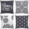 NIULAA Weich Kissenbezug 50x50 4er Set Schwarz-Grau,Deko Kissenbezüge Couchkissen Modern Kuschelig Dekokissen Kissenhülle Quadratisch Kissen Bezug Sofakissen Zierkissen Wohnzimmer Bett Draußen