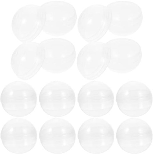 OSALADI 50 Pièces Distributeur Automatique Capsules Rondes Vides Capsules Transparentes pour Jouet Gumball Machines Conteneurs Surprise Fête d'anniversaire Faveurs 50Mm