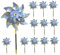 QmjdDymx Lot de 12 moulins à Vent réfléchissants pour Oiseaux, moulins à Vent pour Cour et Jardin, répulsifs pour Oiseaux – Moulin à Vent Anti-Pigeons avec piquets, Moulin à Vent Scintillant
