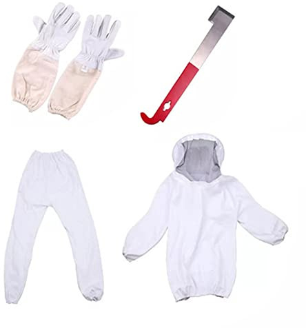 Mono de apicultor, traje de apicultor profesional, protección completa del cuerpo, ropa de apicultura completa con chaqueta, pantalones, sombrero velo, guantes, J Hook, postura para apicultores