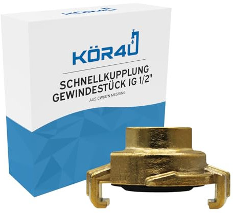 kör4u Schnellkupplung 1/2 Zoll, mit Innengewinde, aus Messing