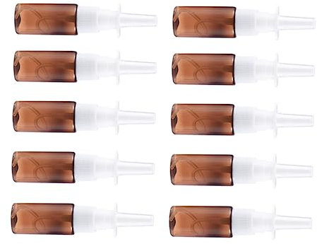 45 Pièces Bouteille de spray nasal portable Spray nasal rechargeable Bouteille de pulvérisation pour usage extérieur remplissage récipient ambre vaporisateur voyage flacon pompe