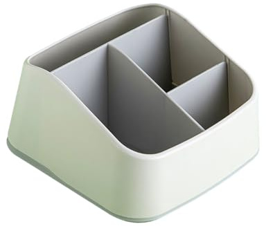 Whrcy TV-Fernbedienungshalter, Fernbedienungsaufbewahrung,Nachttisch-Fernbedienungshalter - Remote Box Desktop-Organizer mit Fächern, Tisch-Organizer für Brillen, Stifte, Scheren, Kleber