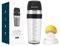 KITCHENDAO 2-in-1 Salatdressing-Shaker mit Entsafter, Ausgießer, auslaufsicher, spülmaschinenfest, BPA-frei, für Reisen, hausgemachte Öl- und Essig-Salatdressing-Flasche, Mixer-Spender, 1-1/2 Tassen