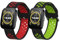 kwmobile Straps Compatible with Huami Amazfit Bip 5 Unity/Amazfit Bip 5 / Amazfit GTR 4 Straps - 2x Replacement Silicone Watch Bands - Smartwatch or Fitness Tracker - Black/Red/Black/Green