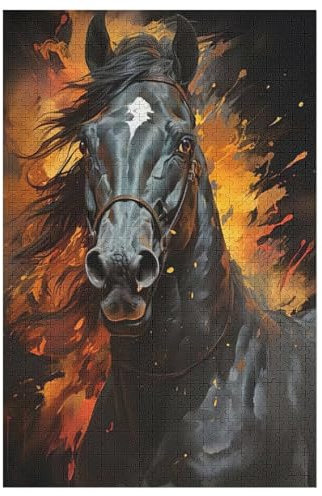 Puzzles Für Erwachsene 1000 Teiliges Pferd Puzzles Für Erwachsene Holzbrettpuzzles Denksportaufgaben Für Erwachsene （78×53cm）