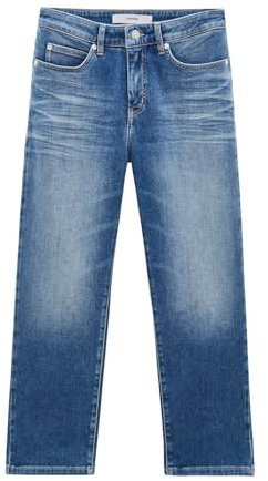 someday Damen Relaxed | Cropped Relaxed Jeans CORAH Iconic Mid Rise aus nachhaltigem Baumwoll Mix mid Dusty Blue, 40