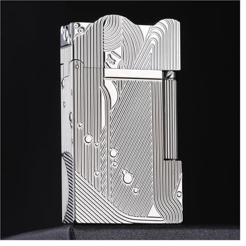 Sanji Lighter Metal Mermaid Lighters Retro Nostalgic One Piece Pulley Lighter Soft Flame Lighter Copper Gas Lighter for Men Dad Husband Unique Table Lighter Gifts for Men Woman Dad (Color: Plata,