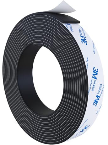 KLEBASTO Magnetband selbstklebend | 1,5mm dick | Magnetstreifen selbstklebend | Magnetklebeband mit starkem 3M Kleber für Küche, Schule & Büro (10mm x 6m)