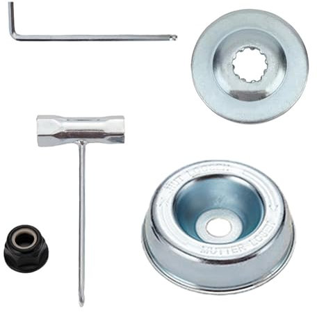 VIDSTW 5 Piezas Accesorios para Desbrozadoras de Metal, Kit de Fijación de Tuercas de Repuesto, Universales Accesorio Adaptador de Cuchilla, Adecuado para Repuestos de Desbrozadoras y Cortacésped