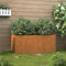 Myheimly Pflanzkübel, Blumenkübel zum Selber Bauen, Hochbeet für Garten Balkon Terrasse, Pflanzkasten Stahlrahmen, Blumenkasten, Cortenstahl 62x40x39 cm
