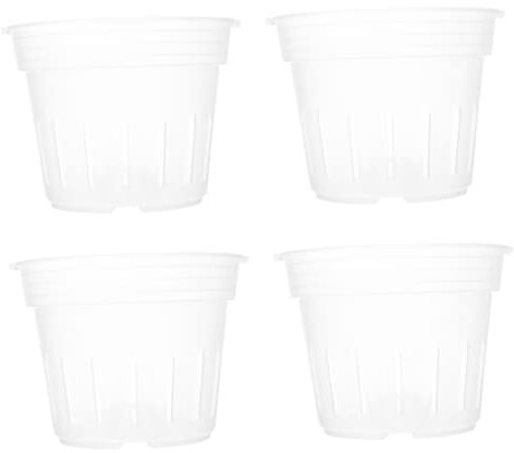 VANZACK 4pcs Phalaenopsis Hard Planting Cup Terracotta Plant Pots Large Orchid Potting Mix Small Pot Nursery Pot Jars Clay Pots for Plants Mini Pots Orchid Bark Flowerpot Plastic re-usable