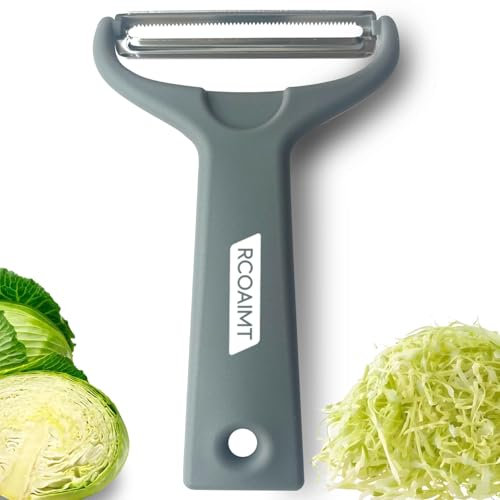 RCOAIMT, Pelador de repollo y con mango antideslizante, pelador de verduras tamaño Lagre, triturador de repollo, para patatas, calabaza (pelador grande en Y)