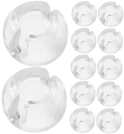 GETAJGHSD 20 Stück Transparente Begrenzungsschnalle, Kugelkettenverbinder, Vertikaljalousie Clips, Rollos, Endkappen, Vertikaljalousien, Ersatzclips, Perlen, Ketten, Vorhang Abstandshalter,