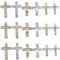 VALICLUD 60pcs Metal Cross Nail Charms 3D Rhinestone Nail Art Decorations for Manicure Suitable for Art Supplies and Enthusiasts