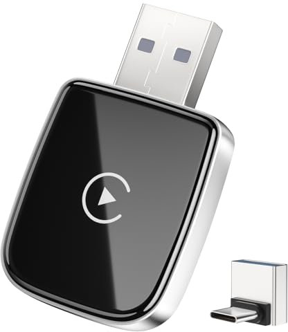 Wireless CarPlay Adapter for Apple CarPlay, Easy to Upgrade Wired CarPlay to Wireless, Instant Connectivity, Super Mini Car Play Dongle for iPhone Fit for Cars with Built-in CarPlay