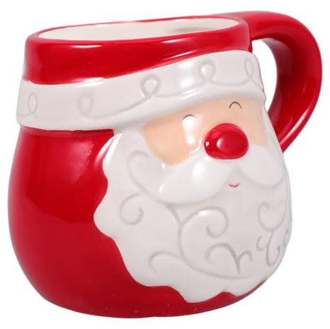 Holibanna Vintage Santa Claus Mug Fun Ceramic Christmas Cup for Holiday Cheer for Tea Water for Festive Celebrations