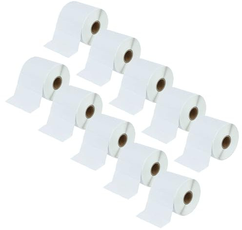 vhbw 10x Thermo-Etiketten-Rolle 25,4mm x 76,2mm (1375 Etiketten) kompatibel mit Zebra GK420t, GX430t, LP2242, GX420t Etiketten-Drucker