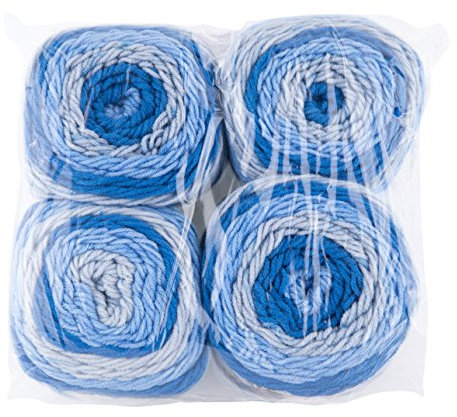 Gründl 3582-11 Lolly Pop, Vorteilspack 4 Knäuel à 150 G Handstrickgarn, 100% Polyacryl, Punch Pop, 24 x 24 x 10 cm